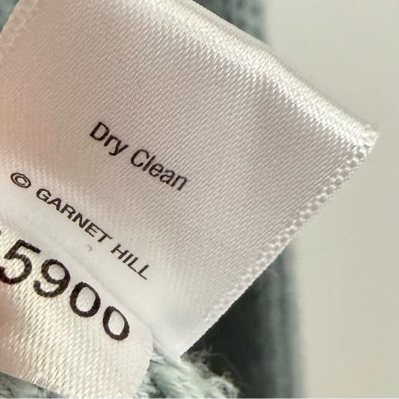 Garnet Hill Cardigan Sweater Womens Medium Blue Open Knit Linen Cotton Blend - Picture 6 of 10